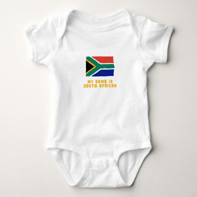 Mein Ouma ist Südafrika - Baby-Bodysuit Baby Strampler (Vorderseite)