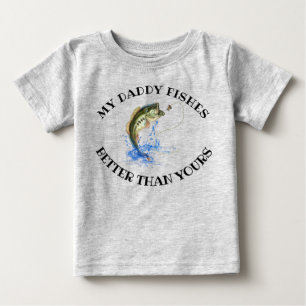 Mein Papa fischen besser als dein Funny Fishing Baby T-shirt