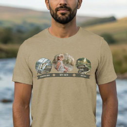 Mein Papa Foto Angelnder Papa und Hundepapa Tri-Blend Shirt