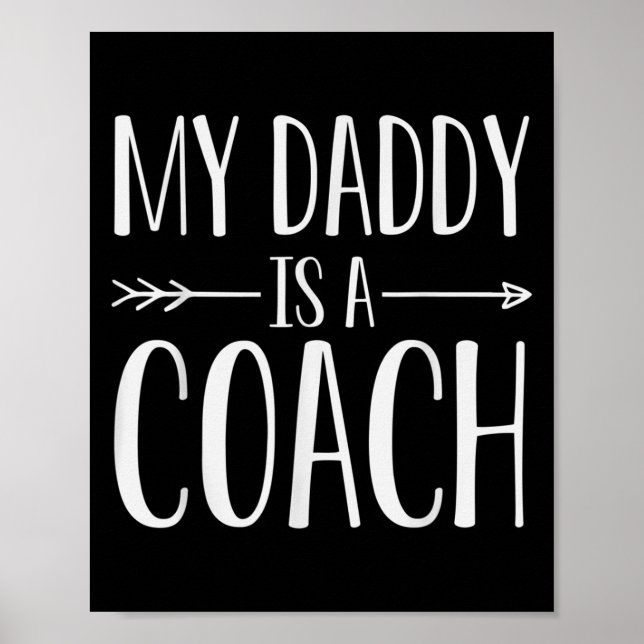 Mein Papa ist ein Coach-Zitat-Son oder Tochter-Red Poster (Vorne)