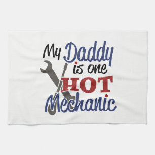 Mein Papa ist ein heißer Mechaniker Geschirrtuch