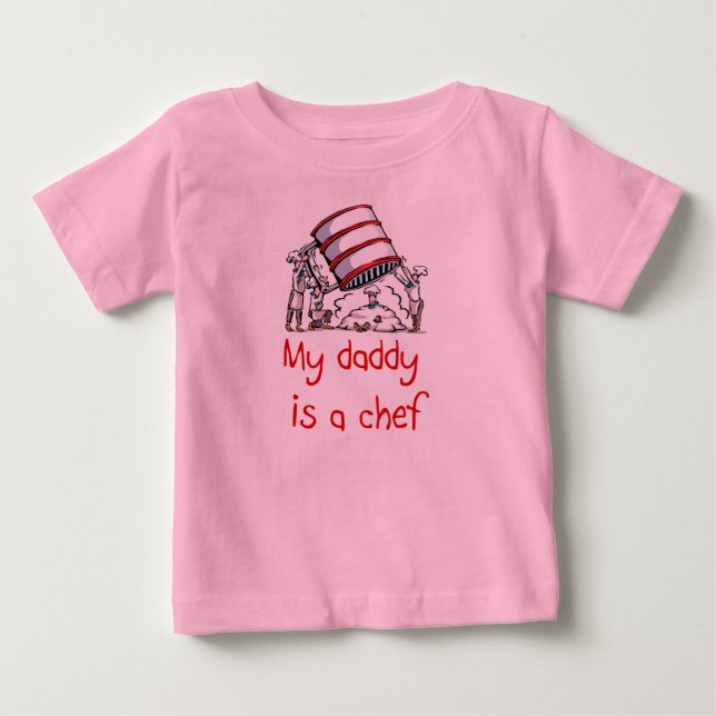 Mein Papa ist Koch Baby T - Shirt (Vorderseite)
