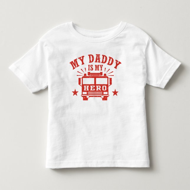 Mein Papa ist mein Held Kleinkind T-shirt (Vorderseite)