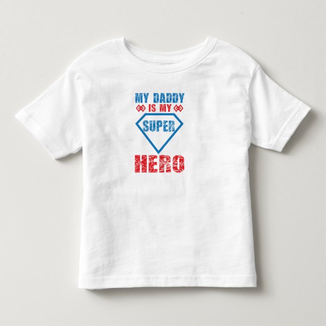 Mein Papa ist mein Super-Helden-Kleinkind-T - Shir Kleinkind T-shirt (Vorderseite)