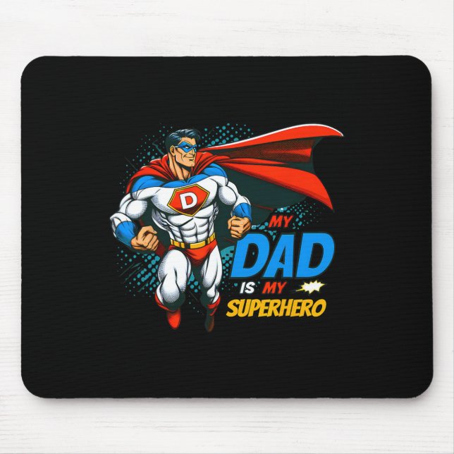 Mein Papa ist mein Superheld Kinder Cooler Vaterta Mousepad (Vorne)