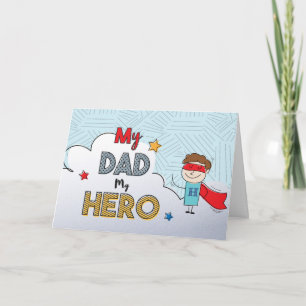 Mein Papa mein Held Vatertag Karte