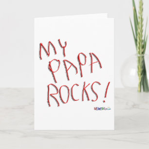 Mein Papa Rocks! Grußkarte Karte