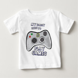 Mein Papa spielt gerne Spiele! Baby T-shirt