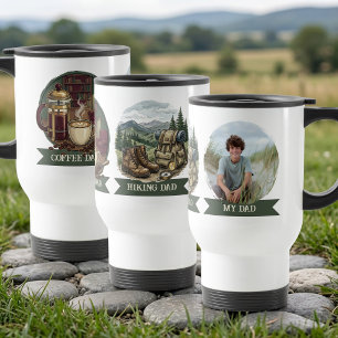 Mein Papa Wandern und Kaffee Vatertagsfoto Reisebecher