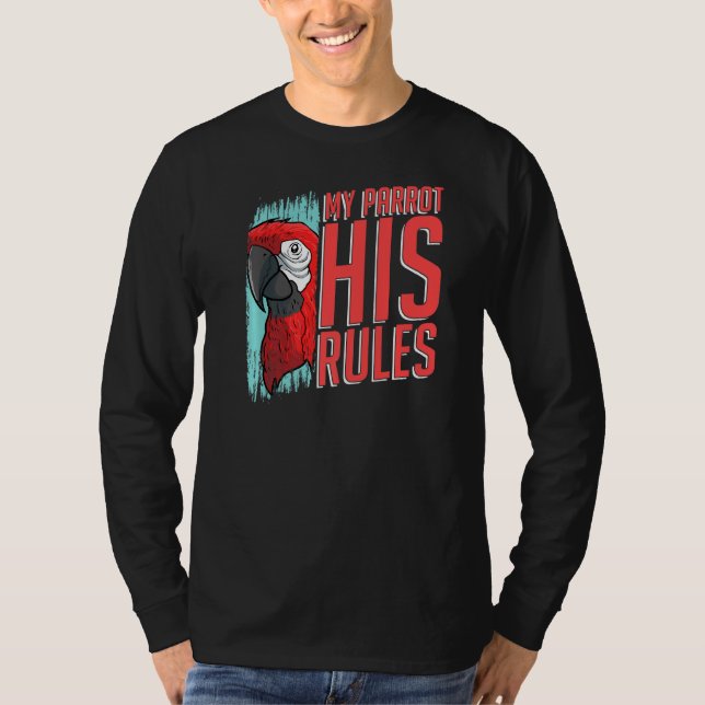 Mein Papagei pfeift den tropischen Vogelpapagei T-Shirt (Vorderseite)