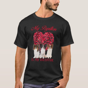Mein Papillon ist mein Valentinhund Lover Valentin T-Shirt