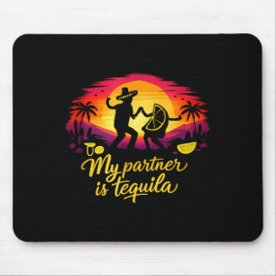 Mein Partner ist Party-Crew-Sonnenuntergang-Tanz-W Mousepad