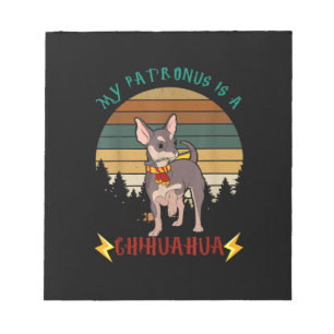 Mein Patronus ist ein Chihuahua Funny Gift Hund Lo Notizblock