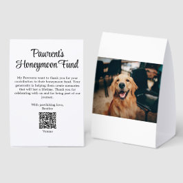 Mein Pawrents Flitterwochen-Fonds QR-Code  Tischaufsteller