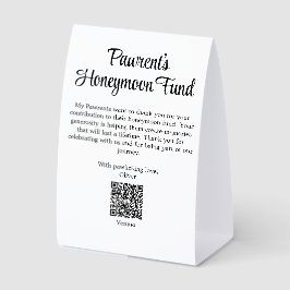 Mein Pawrents Hochzeitsreise-Fonds QR-Code  Tischaufsteller