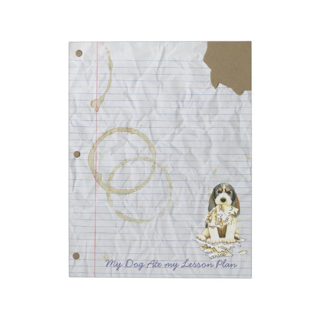 Mein PBGV startete meinen Lektionsplan Notizblock (Rotiert)