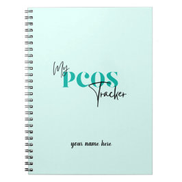 Mein PCOS Aquamarin Tracker Polyzystisches Ovarial Notizblock