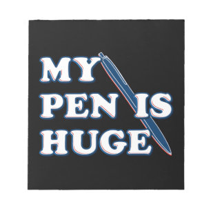 Mein Pen ist ein riesiger, sonniger Offenbarungsve Notizblock