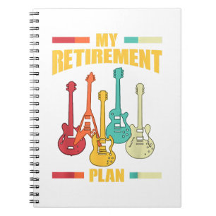 Mein Pensionsplan Electric Gitarre Musical String Notizblock