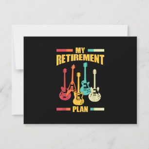 Mein Pensionsplan Electric Gitarre Musical String RSVP Karte