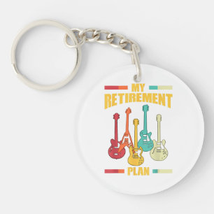 Mein Pensionsplan Electric Gitarre Musical String Schlüsselanhänger