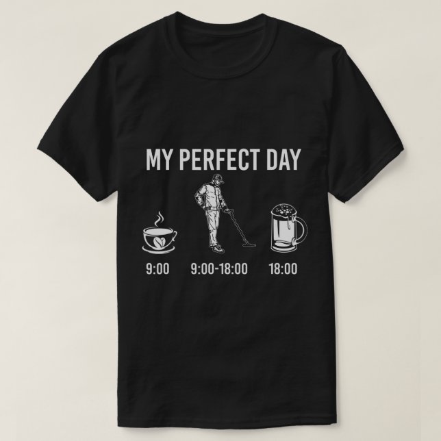 Mein perfekter T - Shirt für den Kaffee-Metalldete (Design vorne)