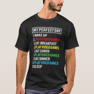 Mein perfekter Tag Videospiele Funny Gamer Gift Bo T-Shirt