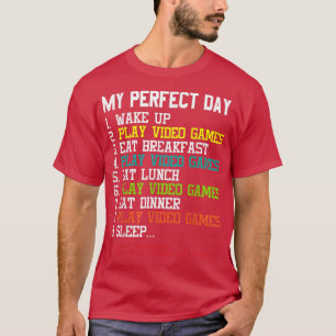 Mein perfekter Tag Videospiele Funny Gamer T-Shirt