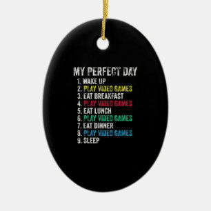Mein perfekter Tag Videospiele Funny Grandson Game Keramik Ornament
