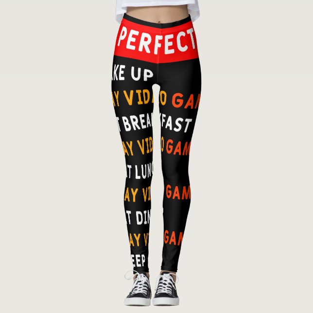 Mein perfekter Tag - Videospiele Leggings (Vorderseite)