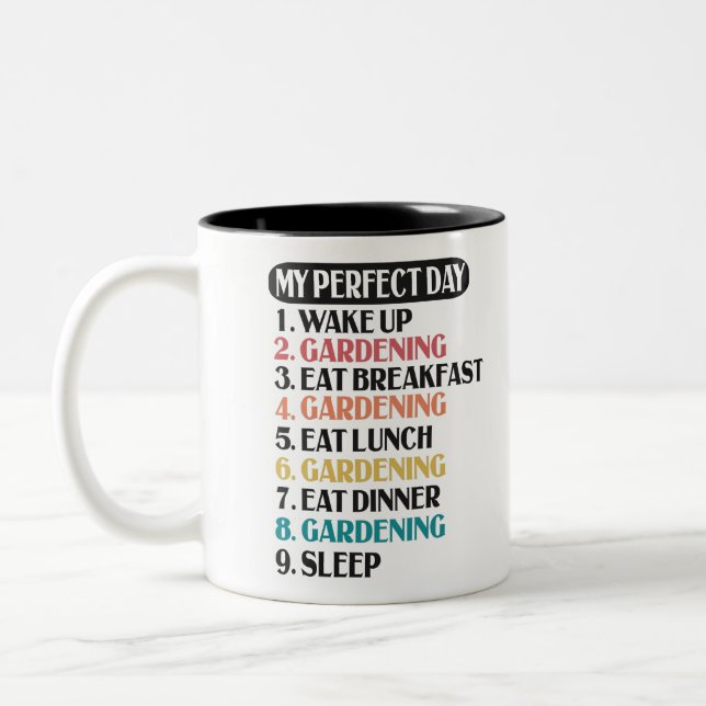 Mein perfektes Gartengärtnergeschenk Zweifarbige Tasse (Links)