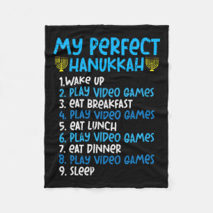 Mein perfektes Hanukkah Video Game Chanukah Juden  Fleecedecke
