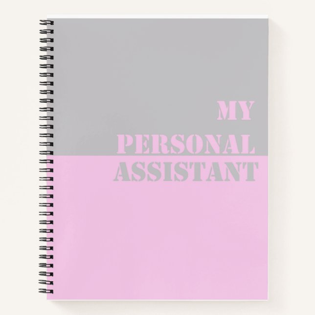 Mein persönlicher Assistent Slogan Spiral Notepad Notizbuch (Vorderseite)