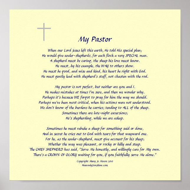 Mein Pfarrer Poster (Vorne)