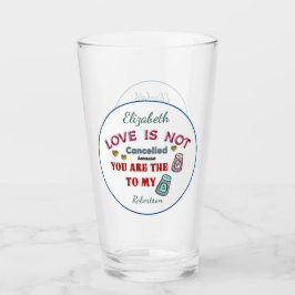 Mein Pfeffer zu Ihrer Salz-Liebe Romantische Persö Glas