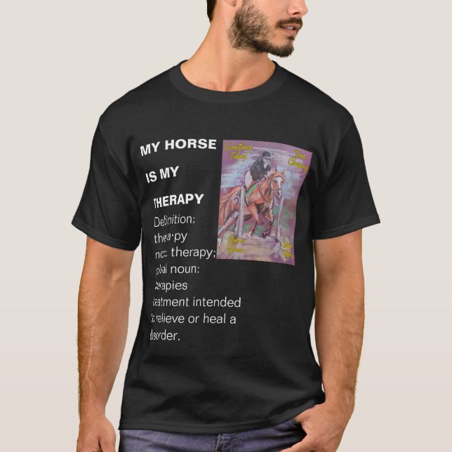 mein Pferd ist mein Therapiediplom-T - Shirt (Vorderseite)