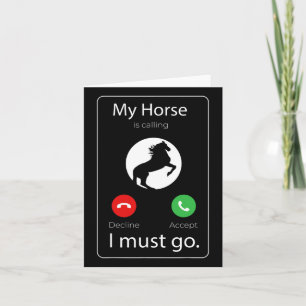 Mein Pferd ruft an, dass ich ein Geschenk für eine Karte