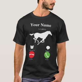 Mein Pferd ruft personalisiert an T-Shirt