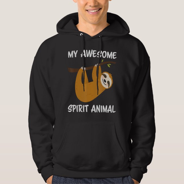 Mein Phantastisches Geisttier ist ein lockiger Nie Hoodie (Vorderseite)