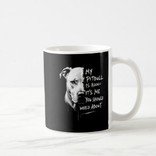 Mein Pitbull ist ein armloser, lustiger Pitbull-Hu Kaffeetasse