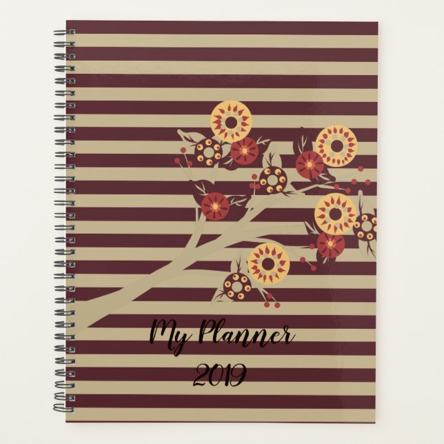 Mein Planner | Braun und Gold Sie anpassen Planer (Vorderseite)