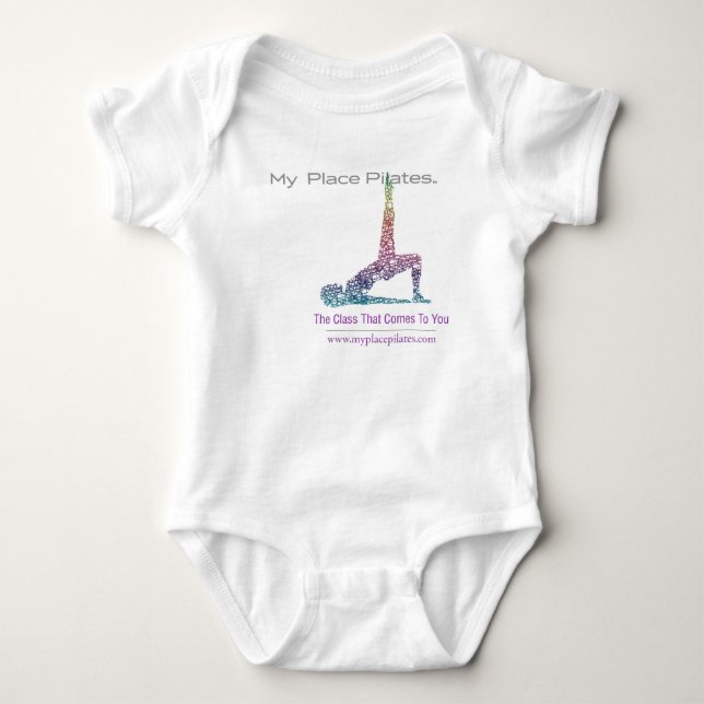 Mein Platz Pilates Logo Onsie Baby Strampler (Vorderseite)