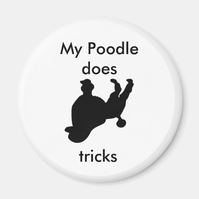 Mein Poodle tut Tricks Magnet (Vorne)