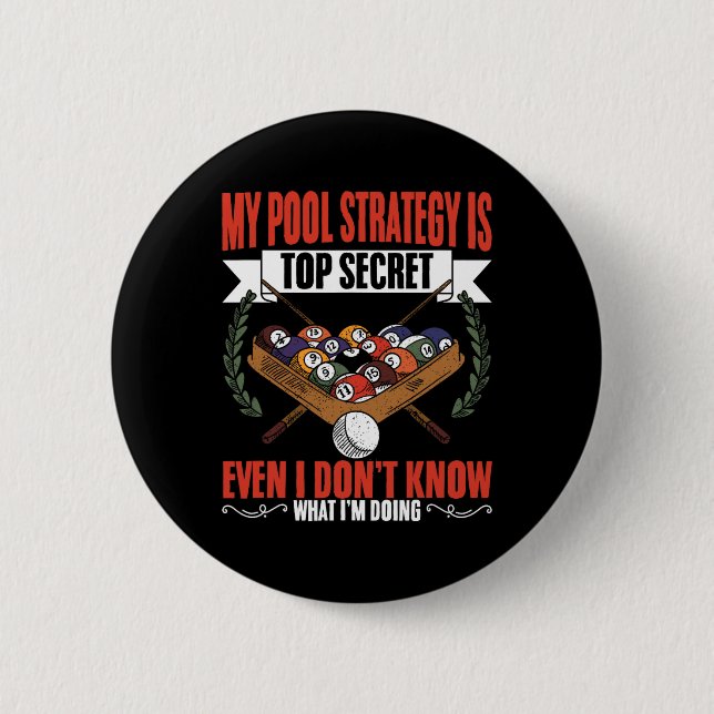 Mein Pool Strategie Snooker Game Pool Spieler Bill Button (Vorderseite)