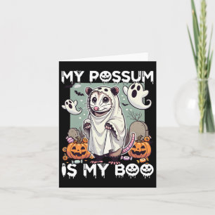 Mein Possum ist mein Boo Halloween Ghost Spooky Po Karte