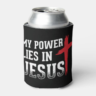 Mein Power liegt in Jesus kreuzen Gott Christliche Dosenkühler