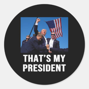 Mein Präsident Trump 2024 Runder Aufkleber