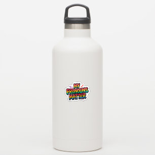 Mein Pronomen ist wichtig Stolz Design LGBTQ+ Zi Aufkleber
