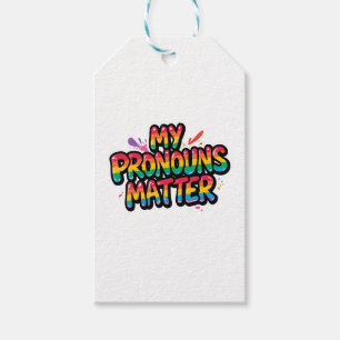 Mein Pronomen ist wichtig Stolz Design LGBTQ+ Zi Geschenkanhänger