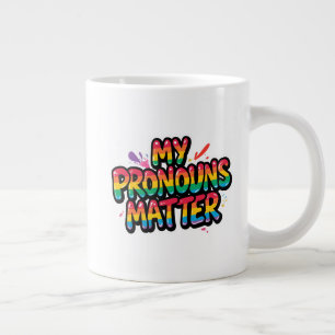 Mein Pronomen ist wichtig Stolz Design LGBTQ+ Zi Jumbo-Tasse